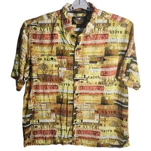 Harley Davidson American Legend Rayon Short Sleeve Button Up‎ Shirt XL